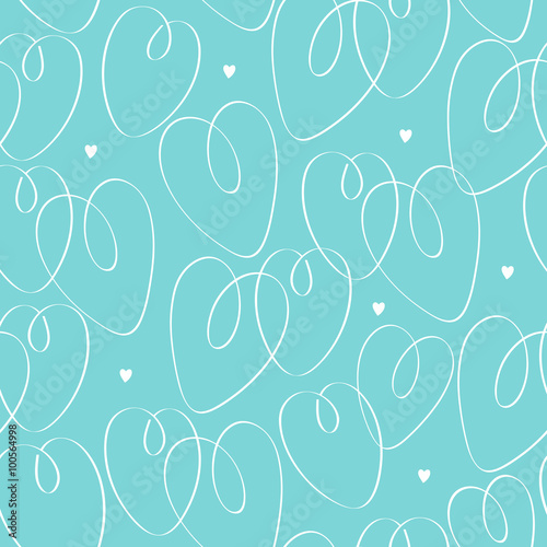 St. Valentine's seamless pattern with hearts, vector illustration for wrapping paper, greeting cards and textile swatches.