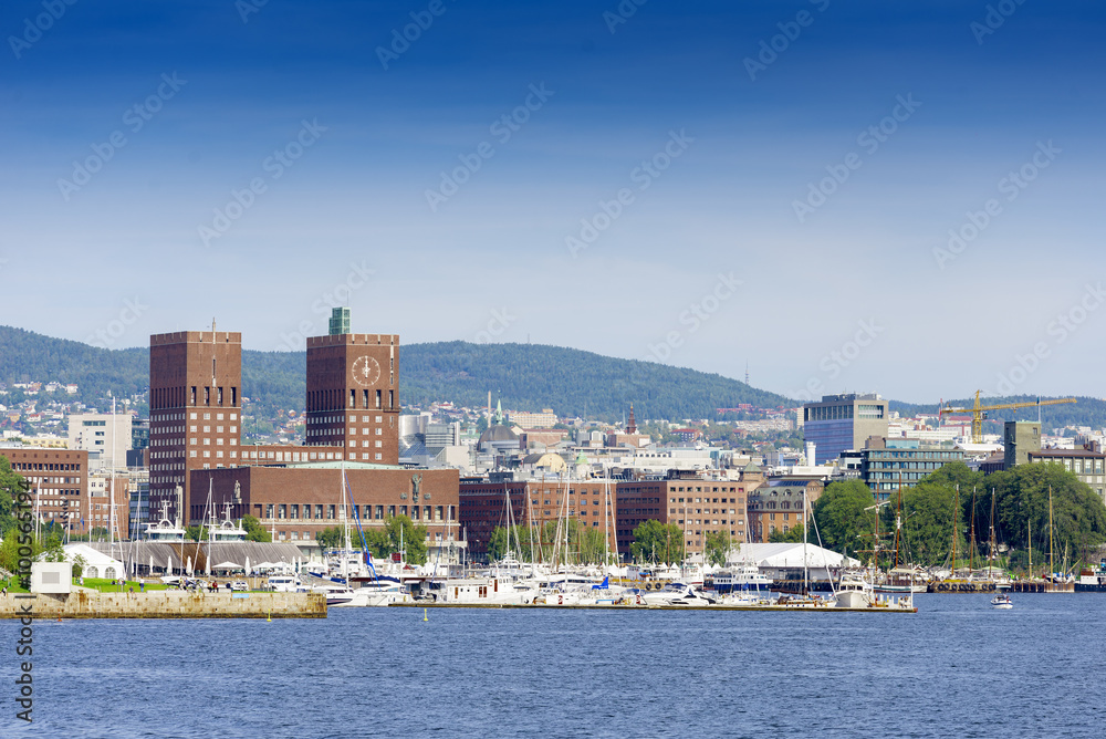 View of Oslo Radhuset Norway