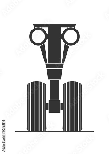 Silhouette of front landing gear