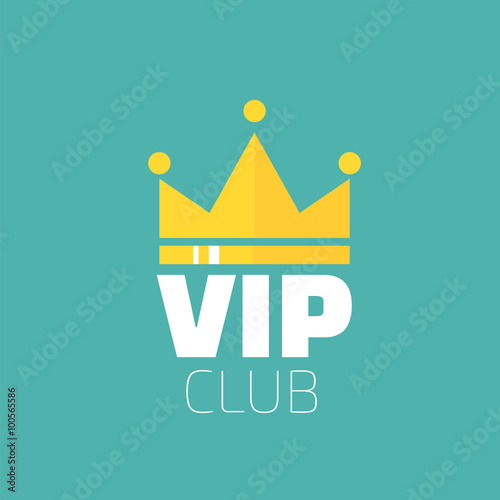 VIP club logo in flat style. VIP Club members only banner