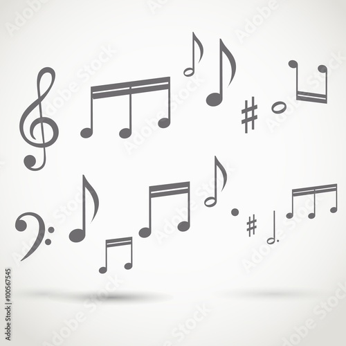 Flowing notes vector illustration