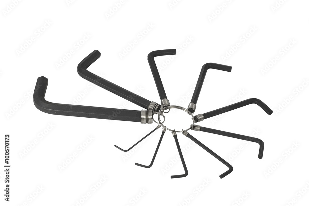 Φωτογραφία Allen wrench / Set of allen wrench on white background.