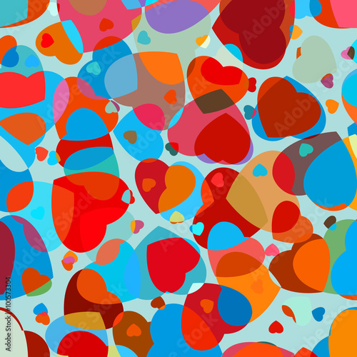 Beautiful colorful heart shape background. EPS 8