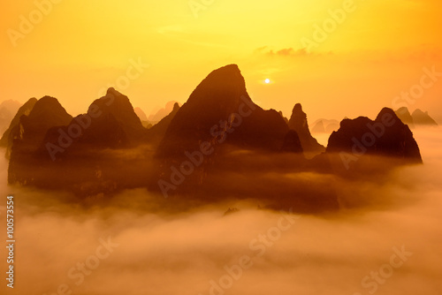 Canvas Print Guilin Mountains of China