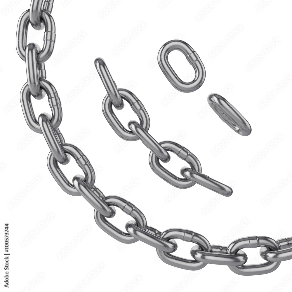 Obraz premium chain isolated on a white background