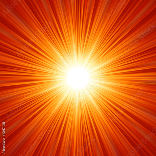 Star burst red and yellow fire. EPS 8