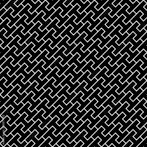 Vector modern seamless geometry pattern h, black and white abstract geometric background, pillow print, monochrome retro texture, hipster fashion design