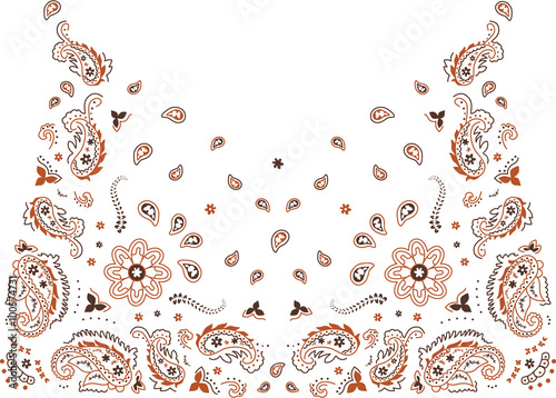 Paisley mehndi vector floral design