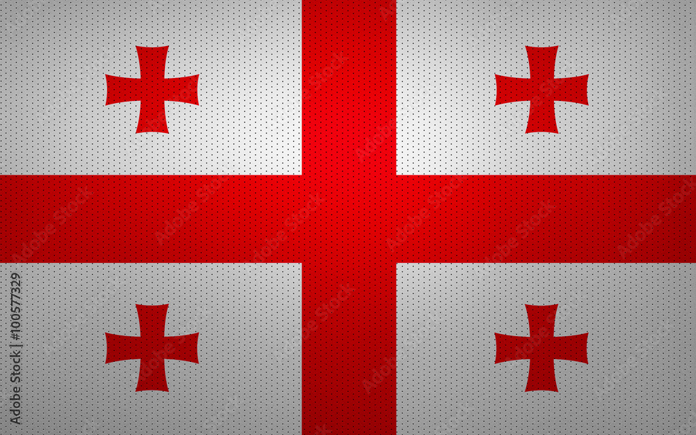 Closeup of  Georgia flag
