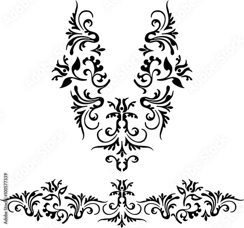 Neckline illustration vector design fashion