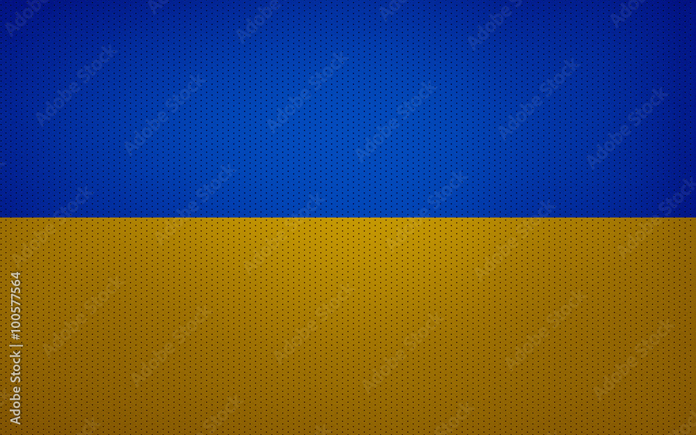 Closeup of Ukraine flag