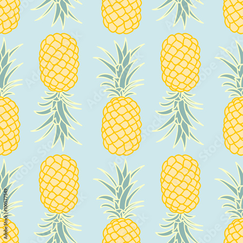 Tapety Abstrakcjonistyczny bezszwowy ananasa wzór również zwrócić corel ilustracji wektora