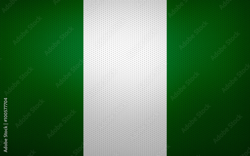 Closeup of Nigeria flag