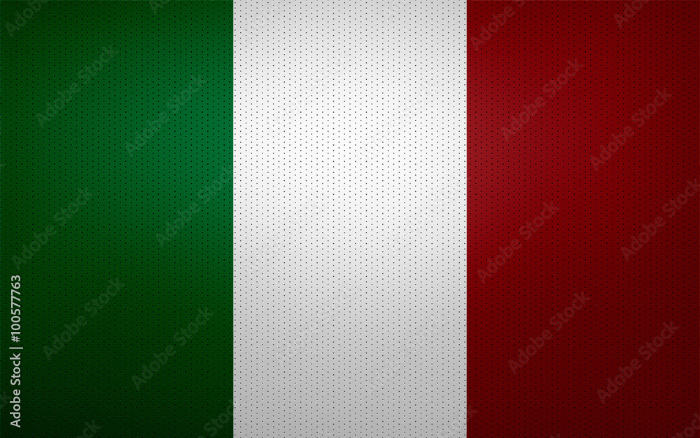 Closeup of Italy flag