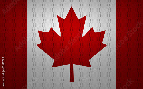 Closeup of Canada flag