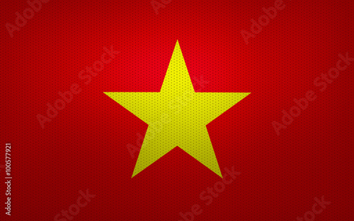 Closeup of  Vietnam flag