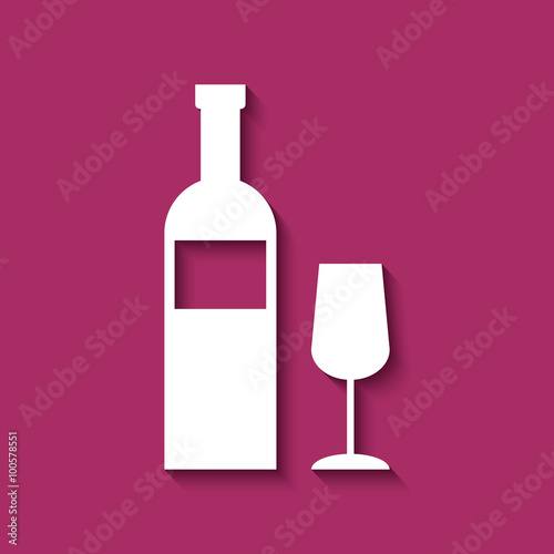 Logo bouteille. Vin.
