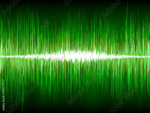Sound waves oscillating glow light. EPS 8