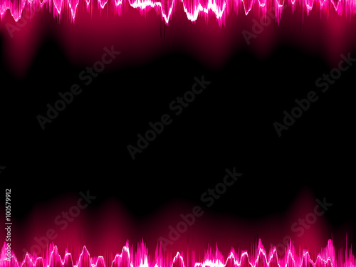 Sound waves oscillating on black. EPS 10