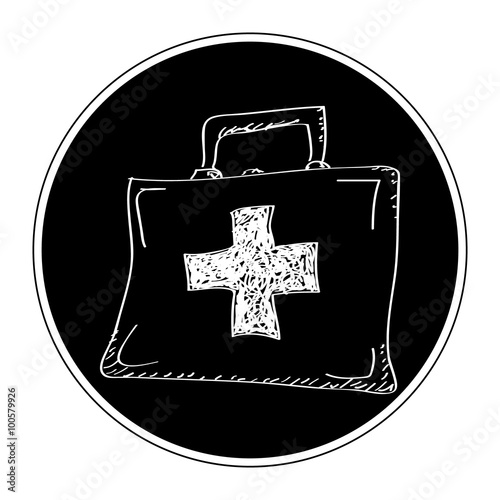 Simple doodle of a first aid box