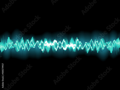 Abstract blue waveform. EPS 8