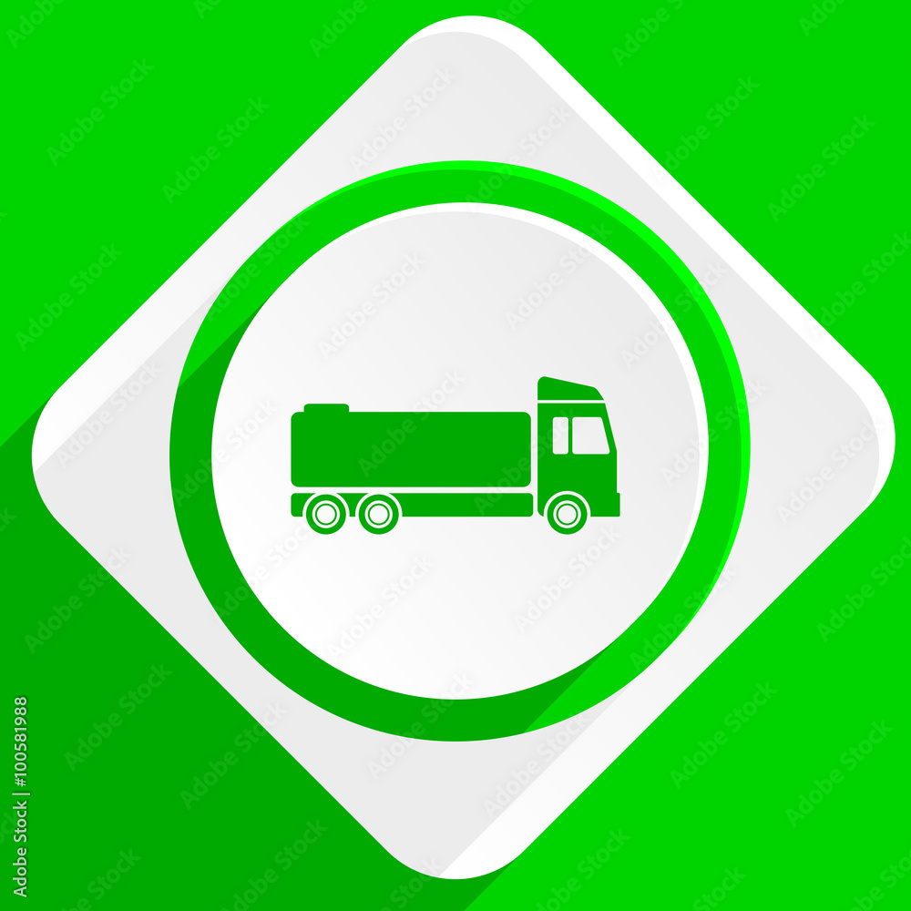 truck green flat icon truck green flat icon