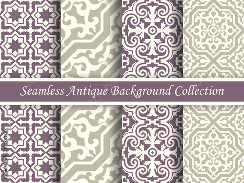 Antique seamless background collection_12
