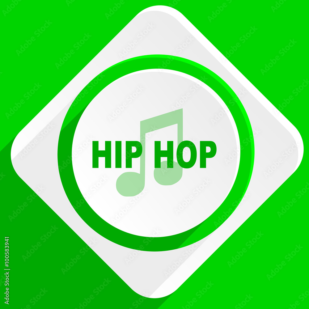 hip hop green flat icon hip hop green flat icon