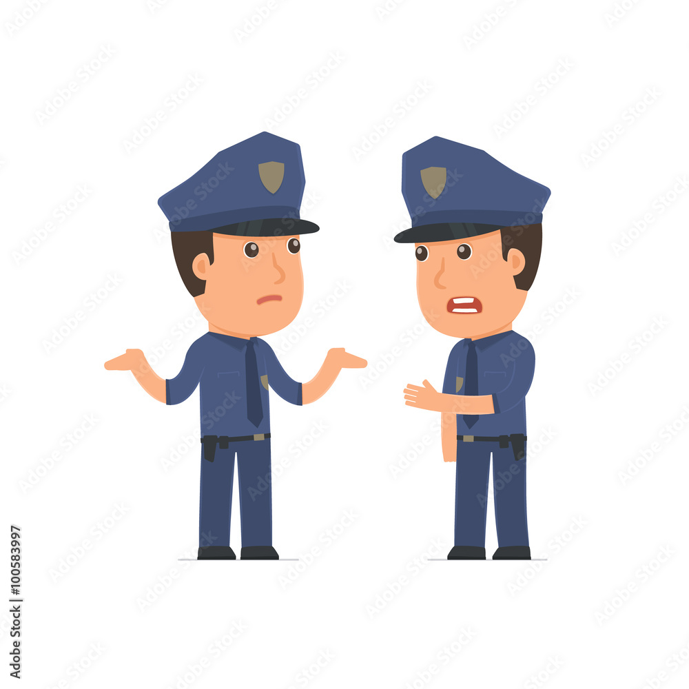 Frustrated Character Officer can not help to solve the problem Frustrated Character Officer can not help to solve the problem