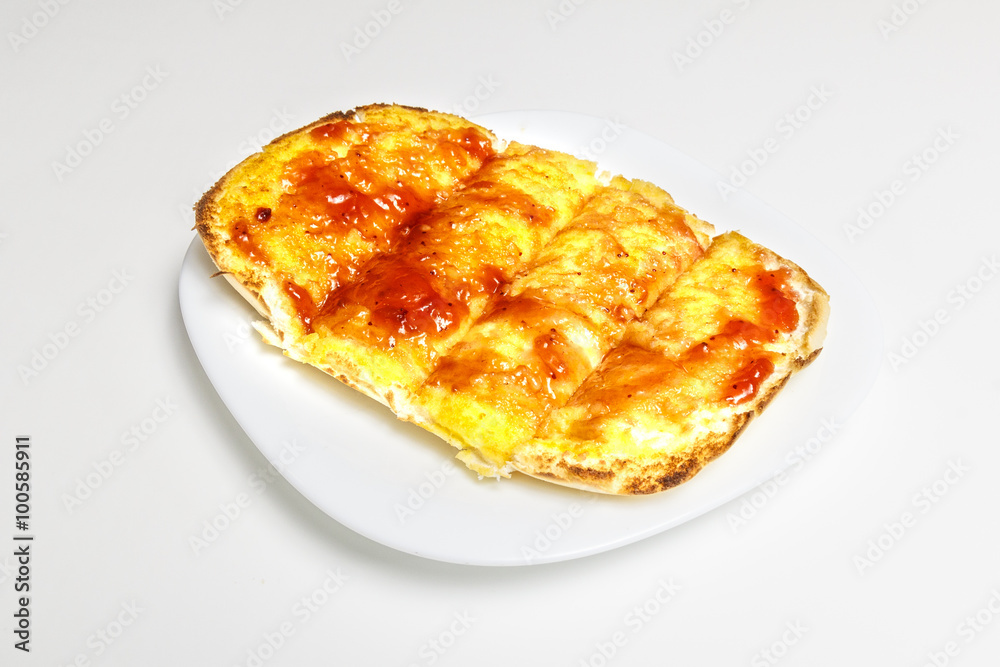 Tostada de Mermelada con mantequilla Tostada de Mermelada con mantequilla
