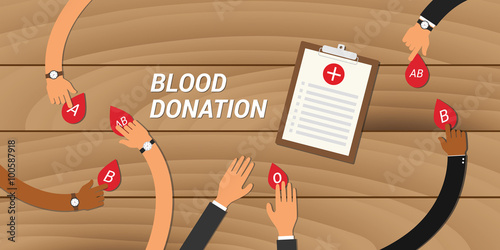 blood donation concept people give their to other