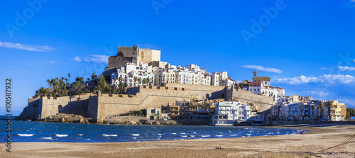 Peniscola ,castle-island in Castellon, Spain