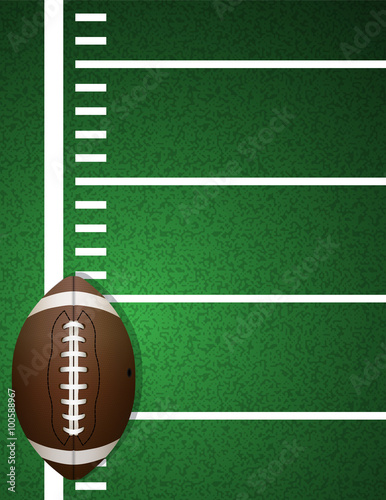 American Football on Field Background