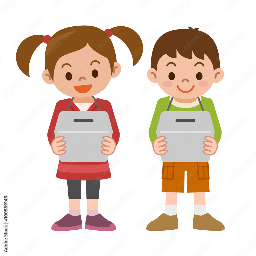 募金箱を持つ子供 Stock ベクター Adobe Stock