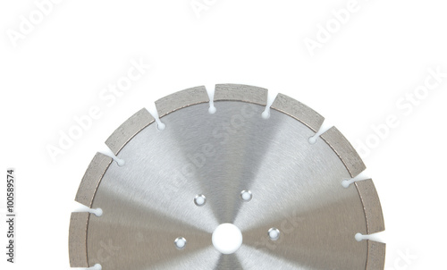 Cutting disk with diamonds - Diamond disc for concrete on the white background