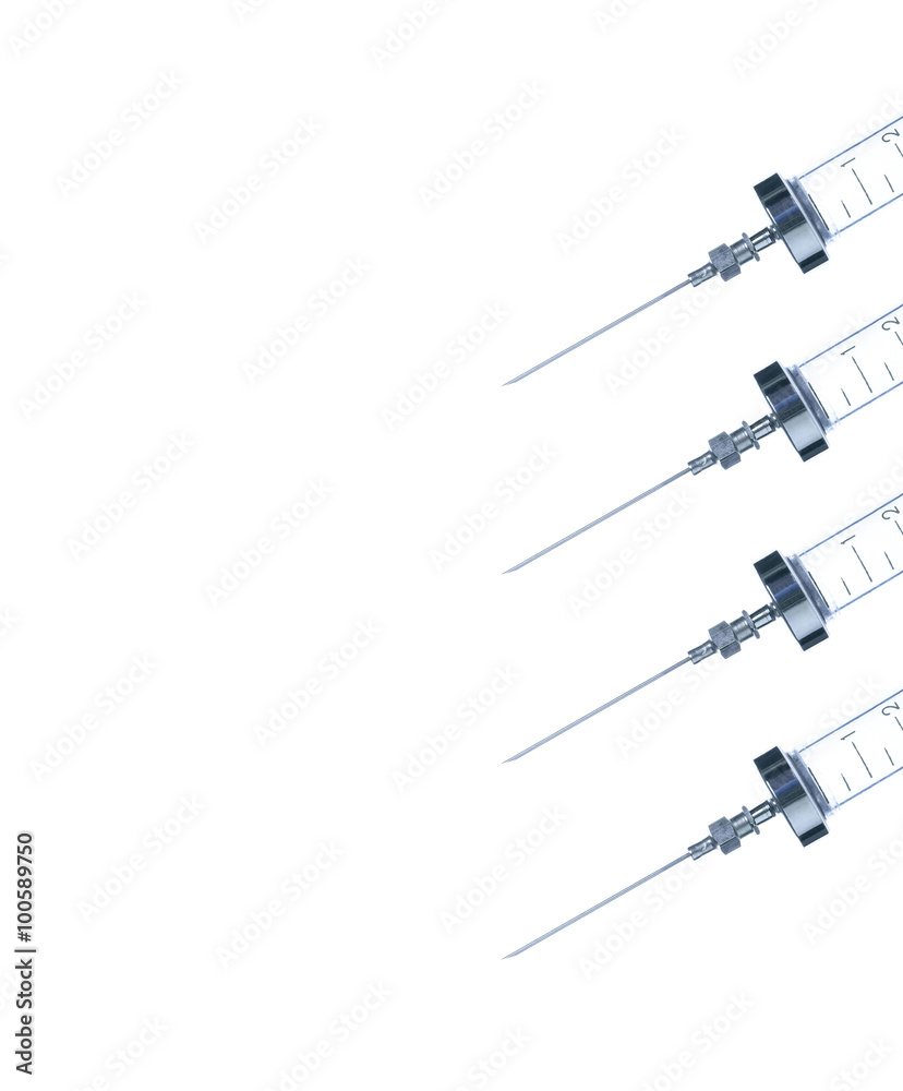 Old glass multiple use syringe with needle Old glass multiple use syringe with needle