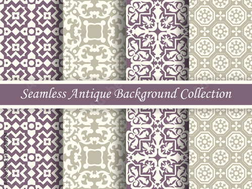 Antique seamless background collection_24