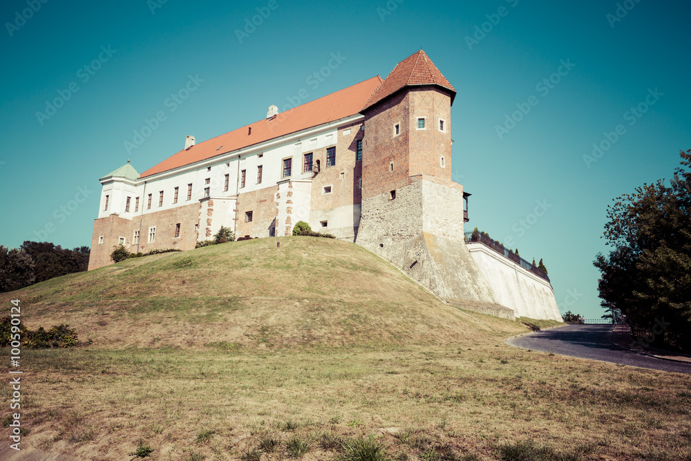 Old castle from 14th century in Sandomierz is located by Vistula