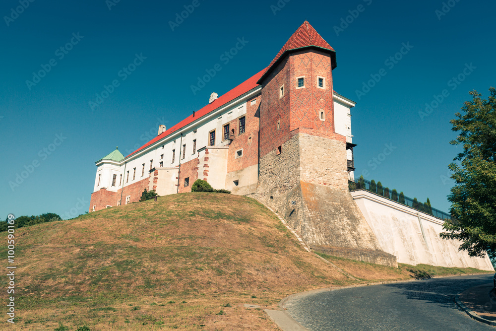 Old castle from 14th century in Sandomierz is located by Vistula