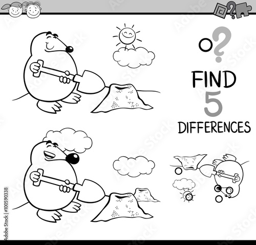 finding differences coloring book