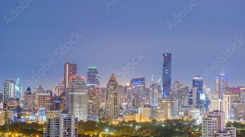 night time view of Bangkok Thailand