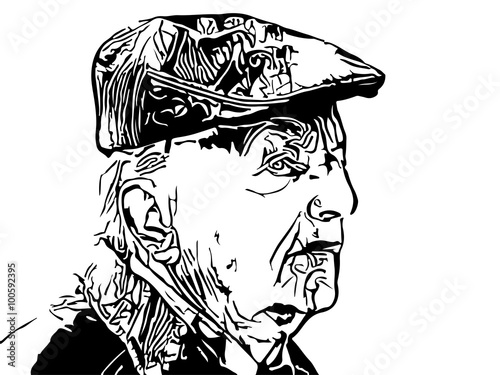 Old man silhouette