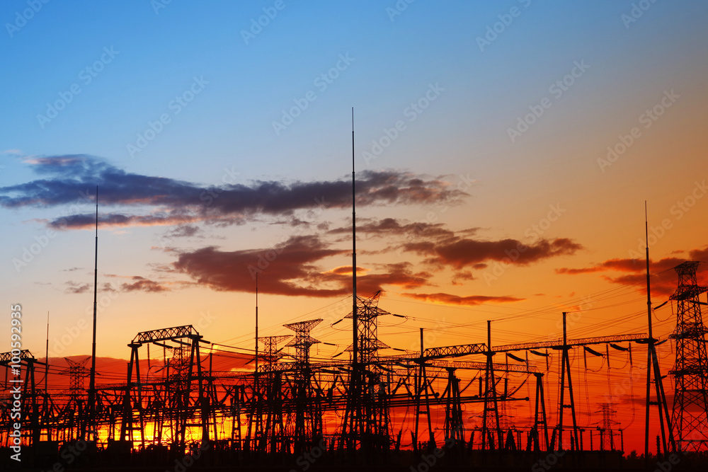 Fototapeta premium The power supply facilities