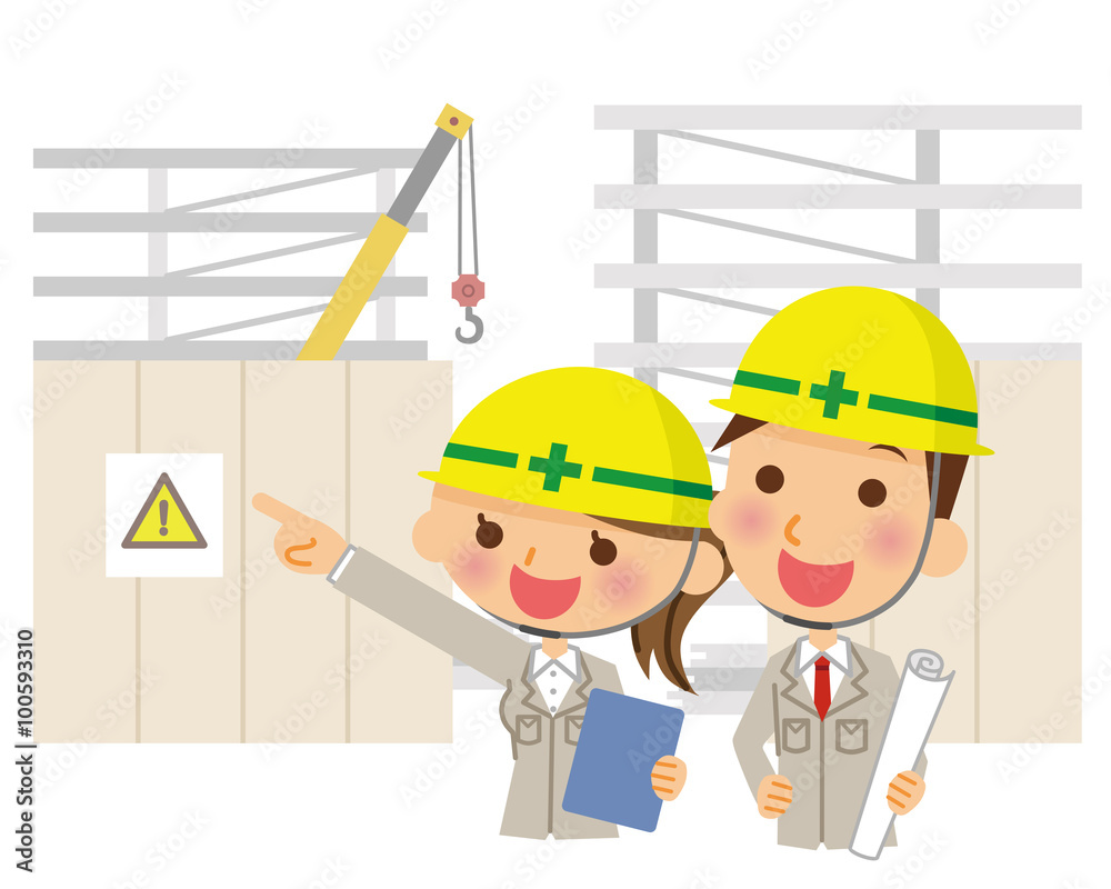 建設現場 男女 建設現場 男女