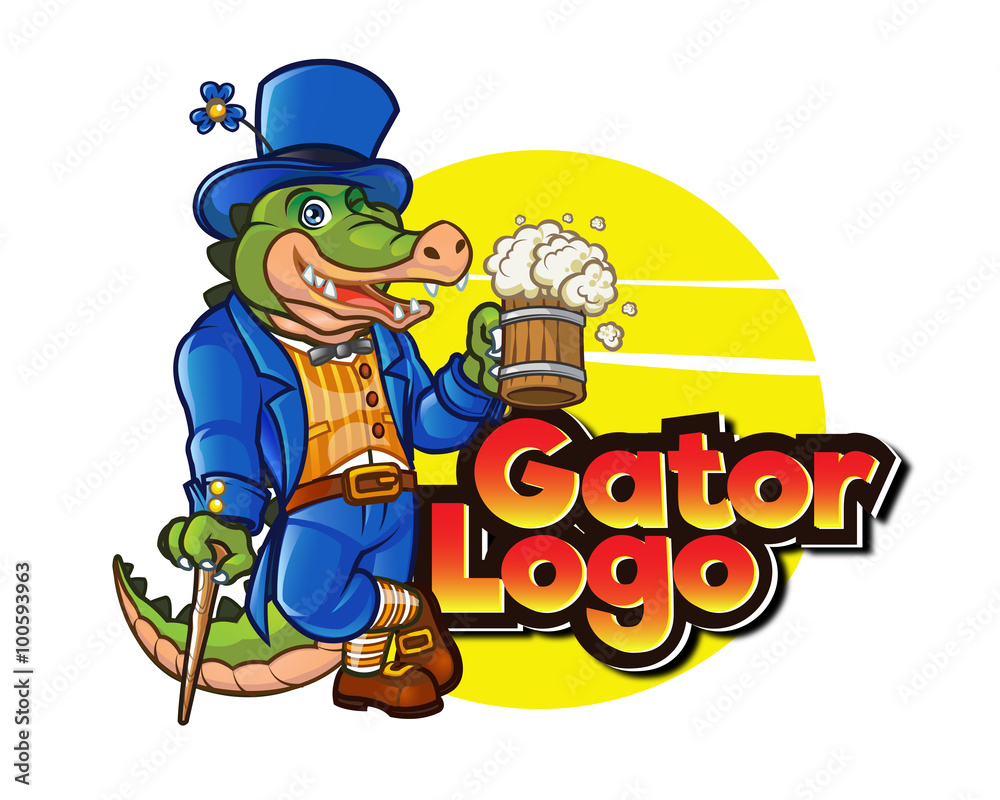 Naklejka premium Irishman Gator Logo