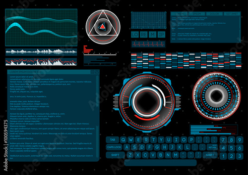 Sci Fi Futuristic User Interface. HUD. Menu Button