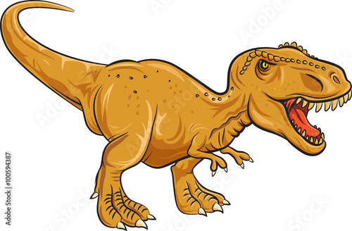 Fototapeta Naklejka Na Ścianę i Meble -  Tyrannosaurus Rex character isolated on white background