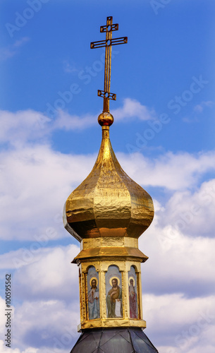 Cross Golden Dome Saints Church Life Source Lavra Kiev