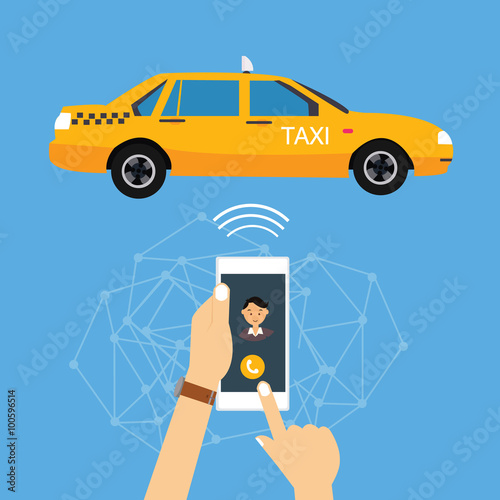 call taxi cab from mobile phone application online 