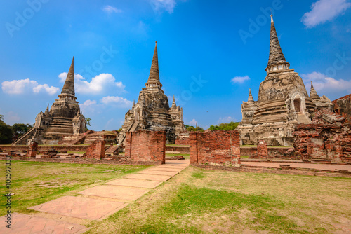 Ayutthaya Historical Park  Wat Phrasisanpetch temple   Ayutthaya  Thailand.